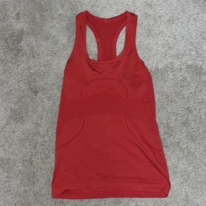 Red lululemon swiftly tech tank